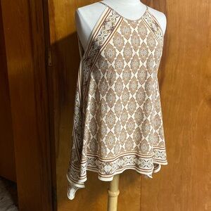 Max Edition gorgeous paisley spaghetti strap camisole scarf trim MED